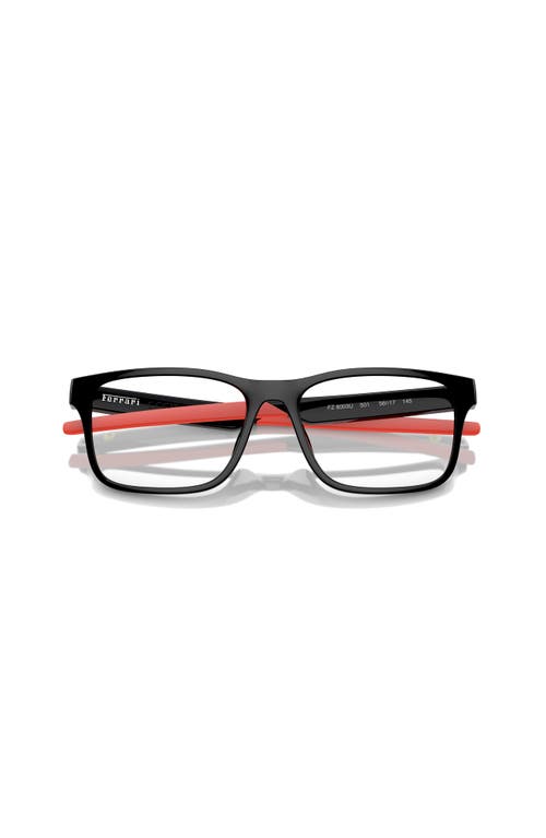 Scuderia Ferrari 56mm Rectangle Optical Glasses In Black