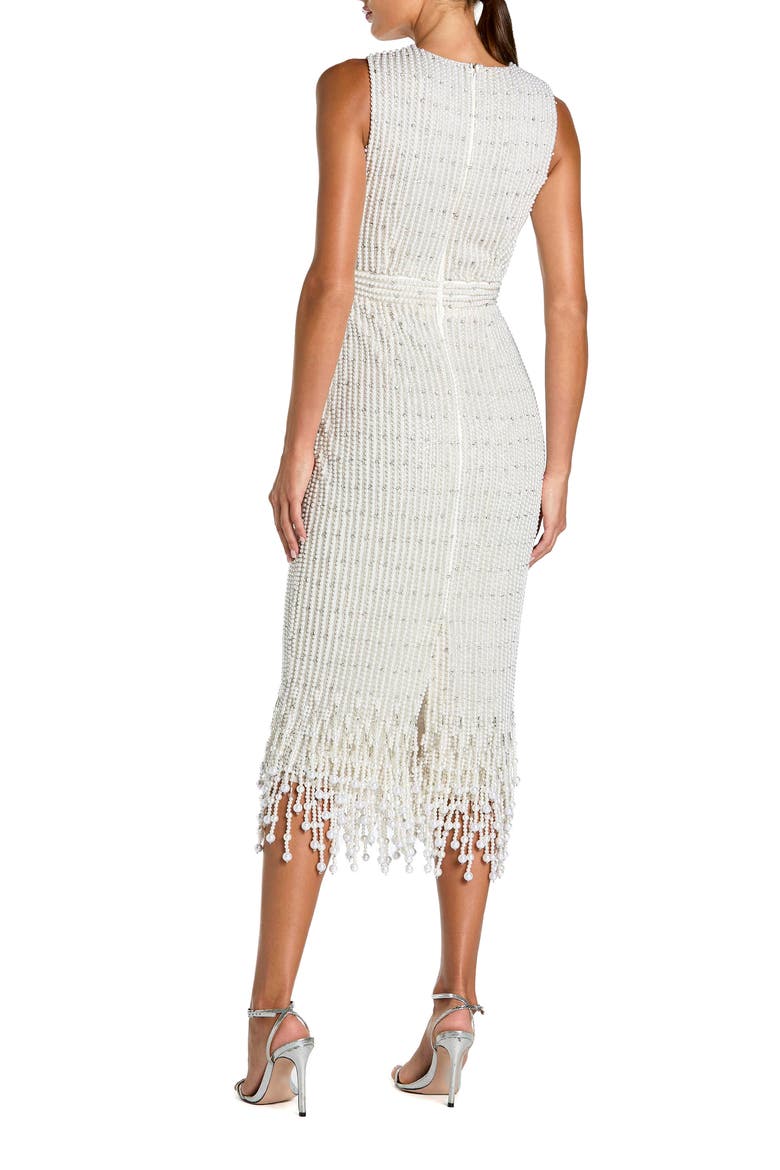 Pearl Embellished Sleeveless Midi Dress, Alternate, color, Ivory
