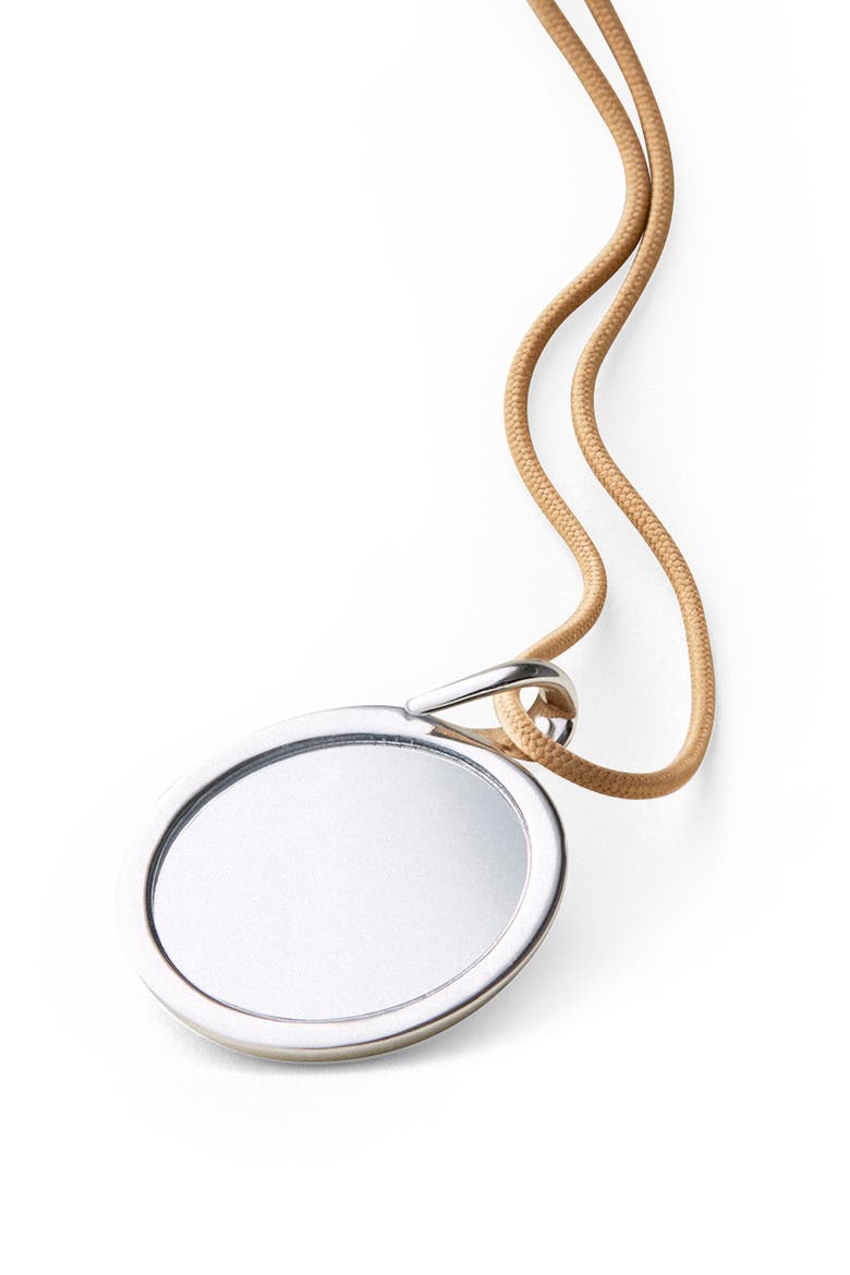 Nico Mirror Pendant Rope Necklace, Alternate, color, HIGH POLISH SILVER