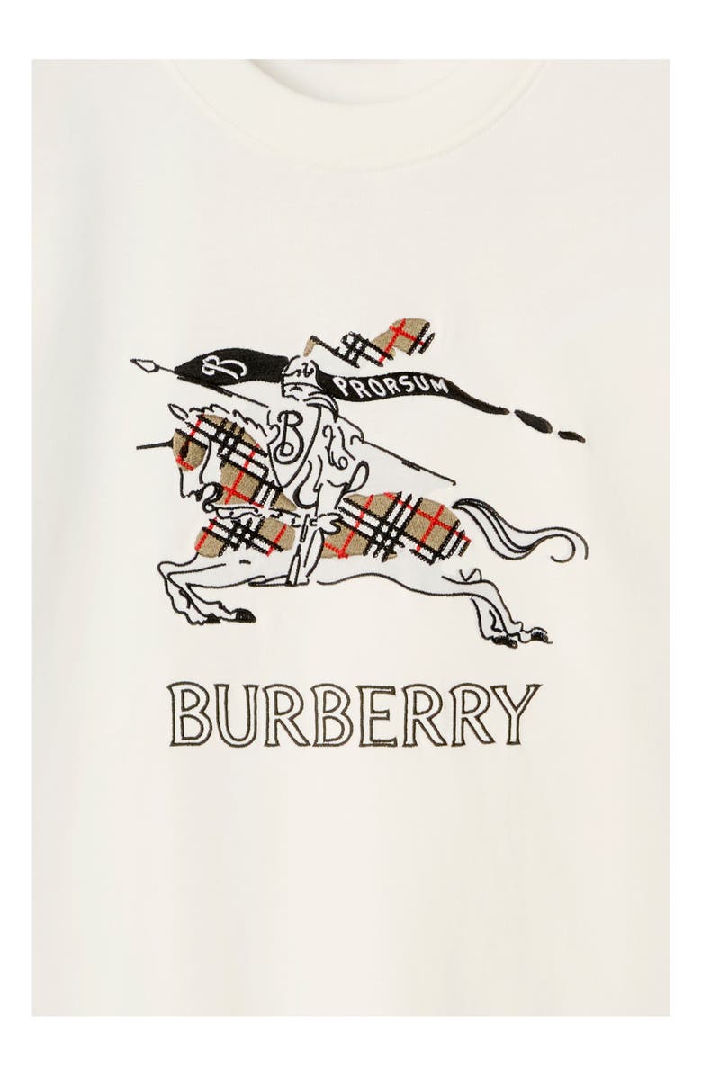Burberry Knight Sketch Cotton T-shirt, Alternate, color, Chalk White