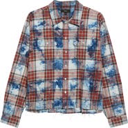 PURPLE BRAND Embellished Flannel Shirt
