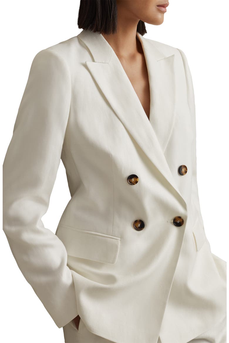 Lori Double Breasted Blazer, Alternate, color, WHITE