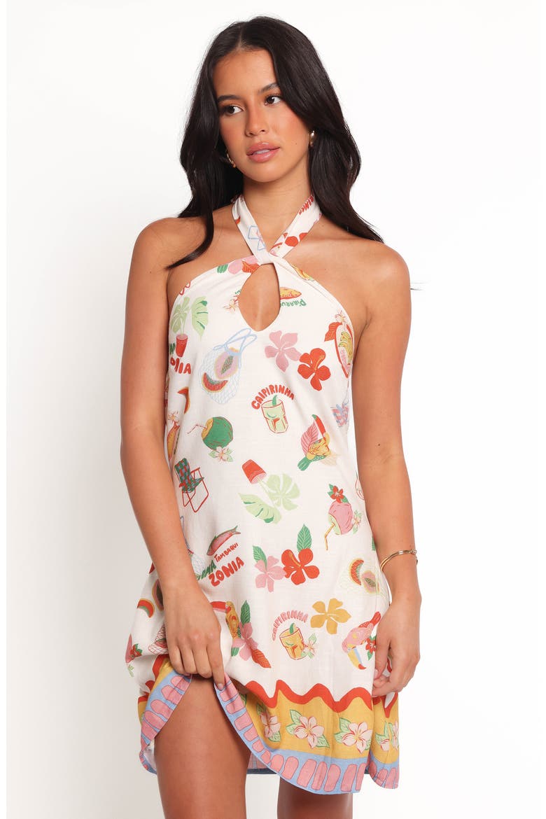 Octavia Halter Neck Minidress, Alternate, color, ALFRESCO