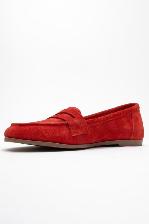 Forever & Always Shoes Dorothy Leather Loafer In Red