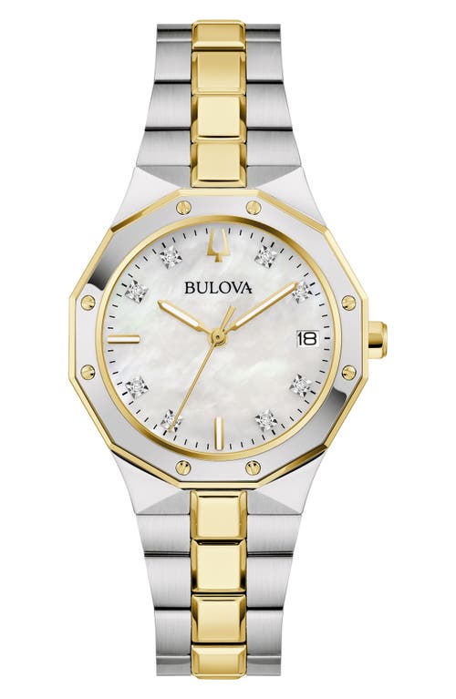 BULOVA Classic Prestige Diamond Bracelet Watch, 40mm x 40mm in Two-Tone  product