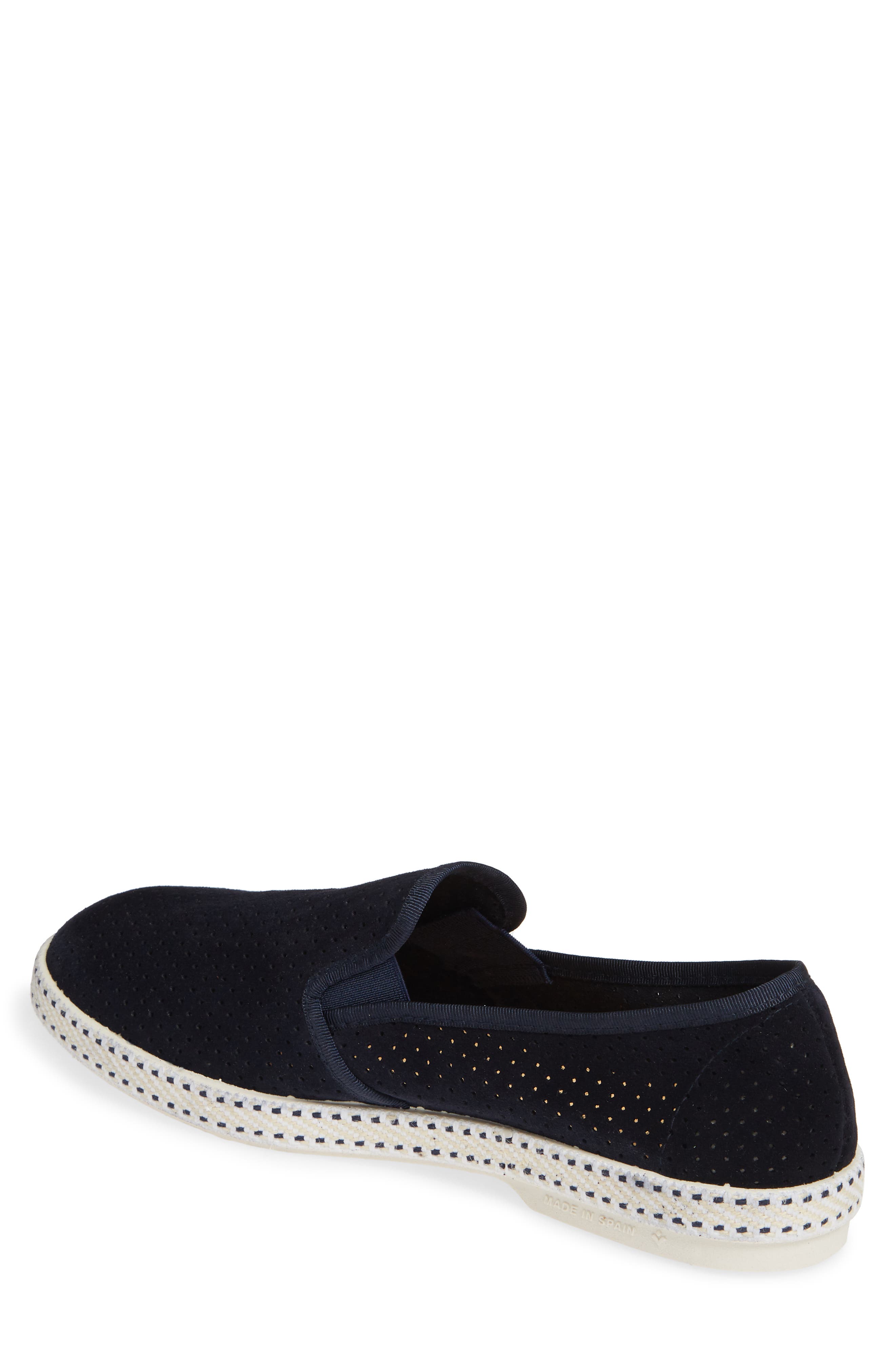 Sultan des Plages Slip-On Sneaker, Alternate, color, MARINE BLUE PERFORATED SUEDE
