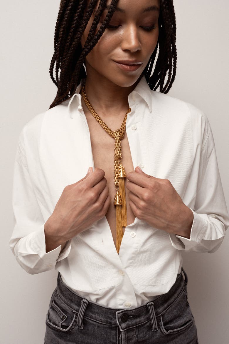Tie Pendant, Alternate, color, GOLD