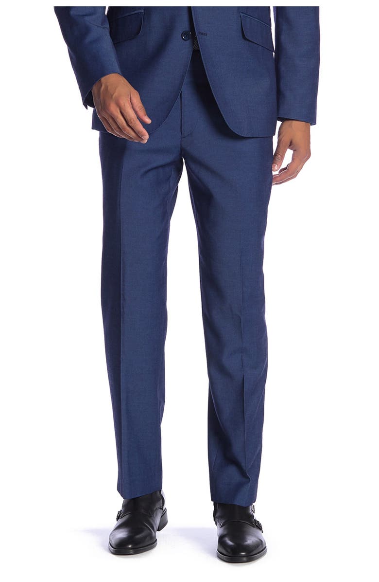 SAVILE ROW CO New Heathrow Blue Modern Fit Gab Suit Separate Pants - 30-34" Inseam, Main, color, 