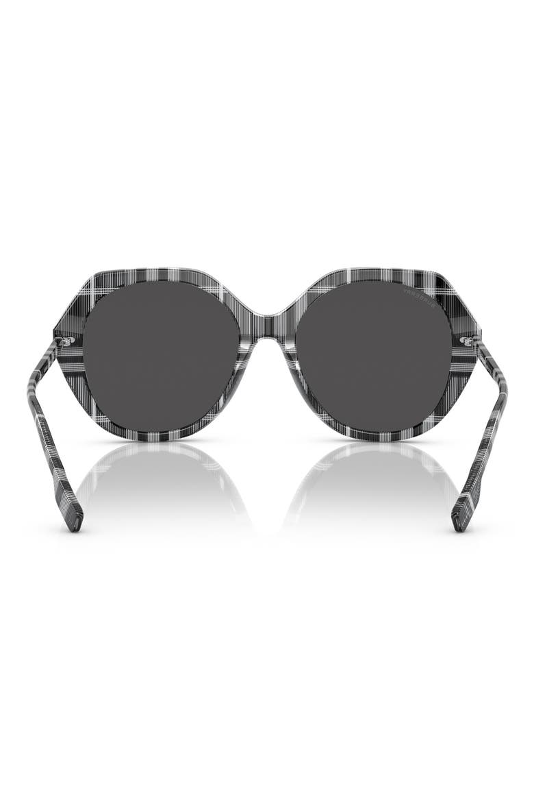 57mm Irregular Sunglasses, Alternate, color, DARK GREY