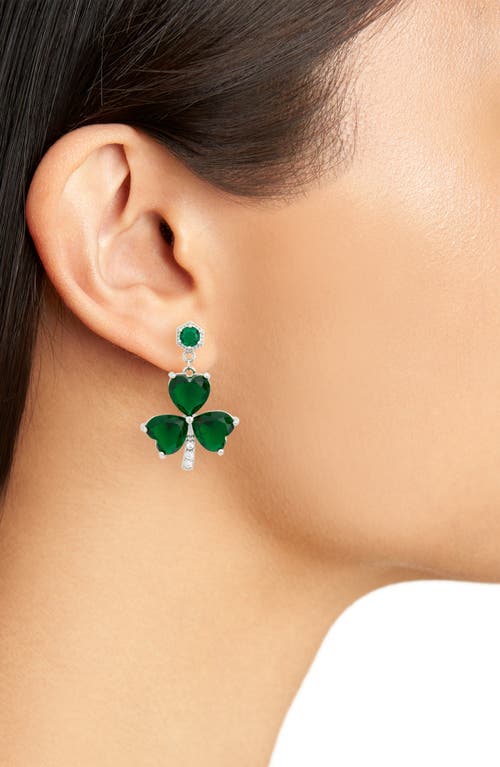 Eye Candy Los Angeles Johanna Cubic Zirconia Shamrock Drop Earrings