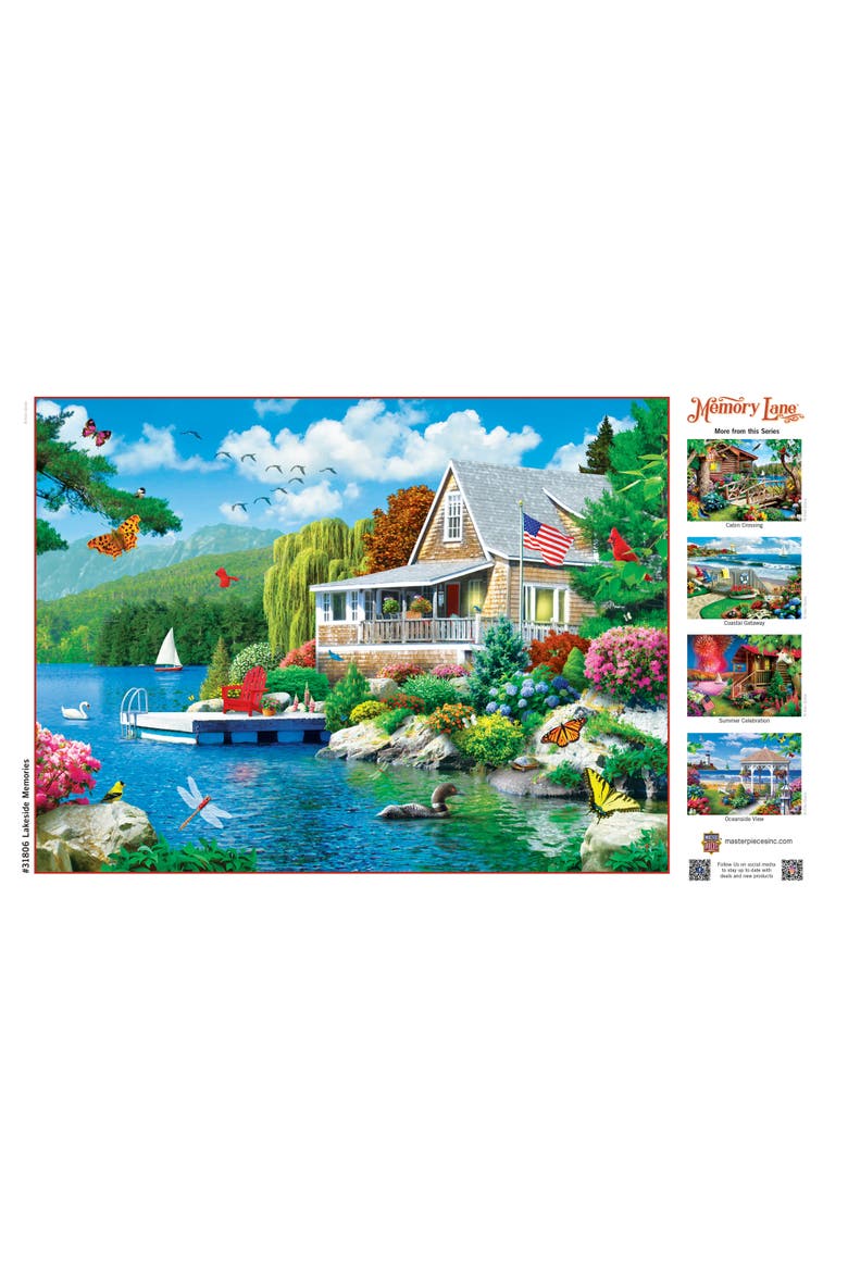 Lakeside Memories 300 Piece Puzzle, Alternate, color, Multicolor
