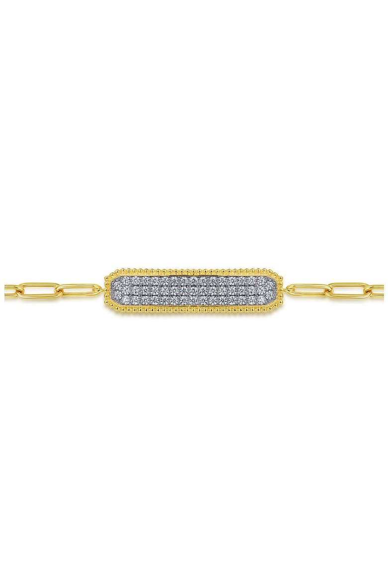 Pavé Diamond Tag Bracelet, Alternate, color, GOLD