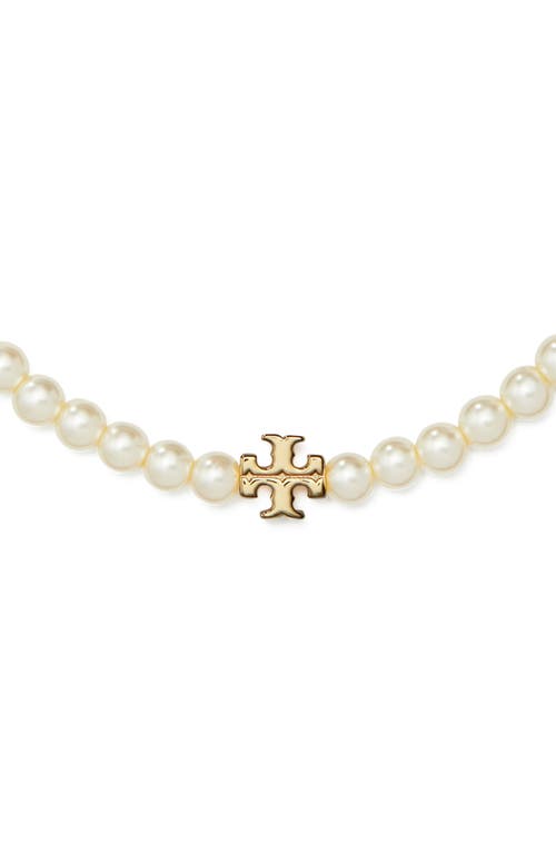 Tory Burch Kira Faux Pearl Bracelet In Gold