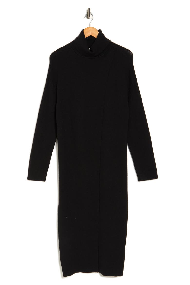 Brenda Turtleneck Maxi Dress, Alternate, color, BLACK