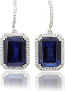 SUZY LEVIAN Cubic Zirconia Halo Drop Earrings