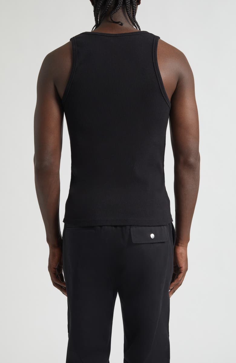 JKEEFER Embroidered Stars Organic Cotton Rib Tank, Alternate, color, Black