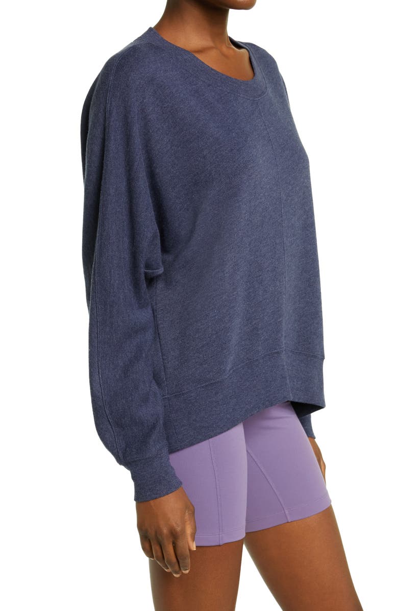 Zella Carey Crew High/Low Sweatshirt, Alternate, color,