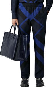 Burberry Remy Chevron Check Silk Pants
