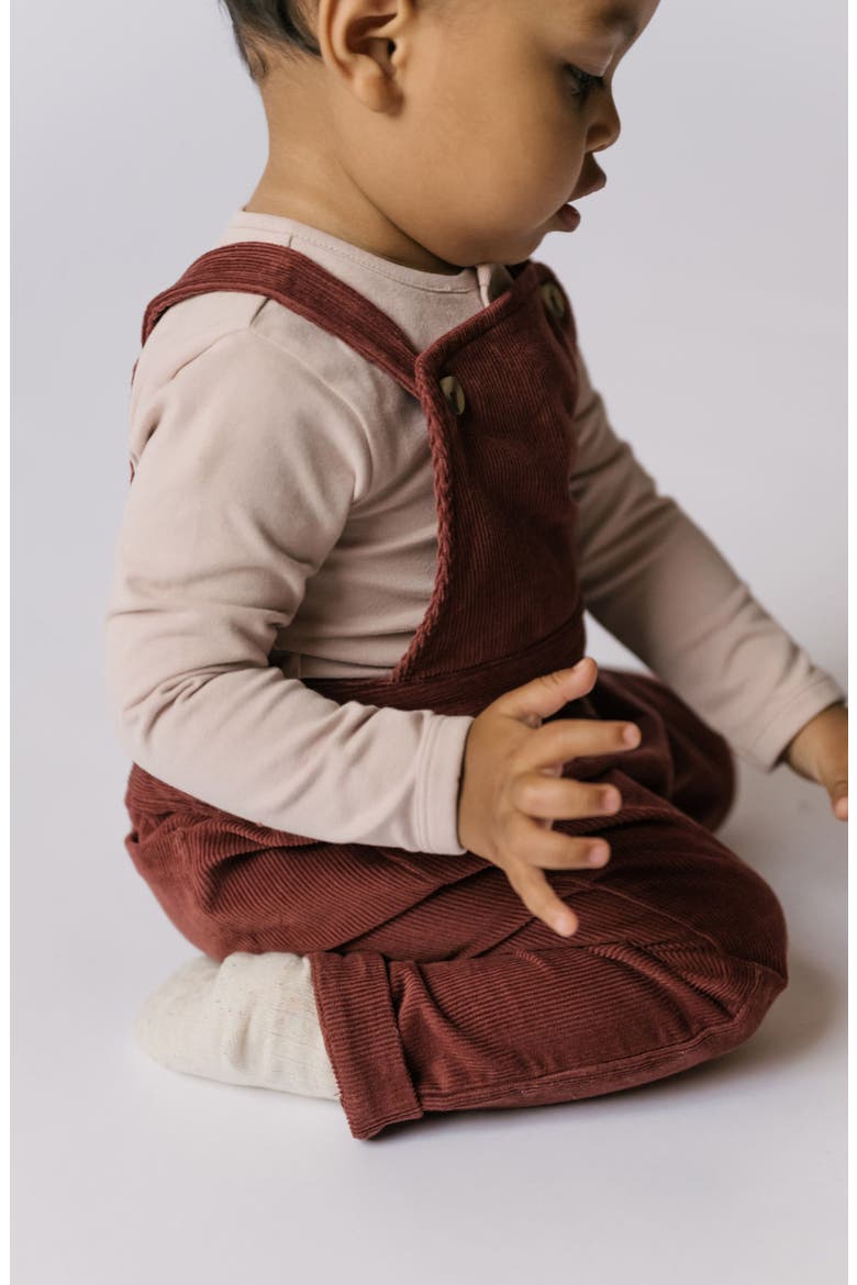 Organic Cotton Corduroy Overalls, Alternate, color, MULBERRY
