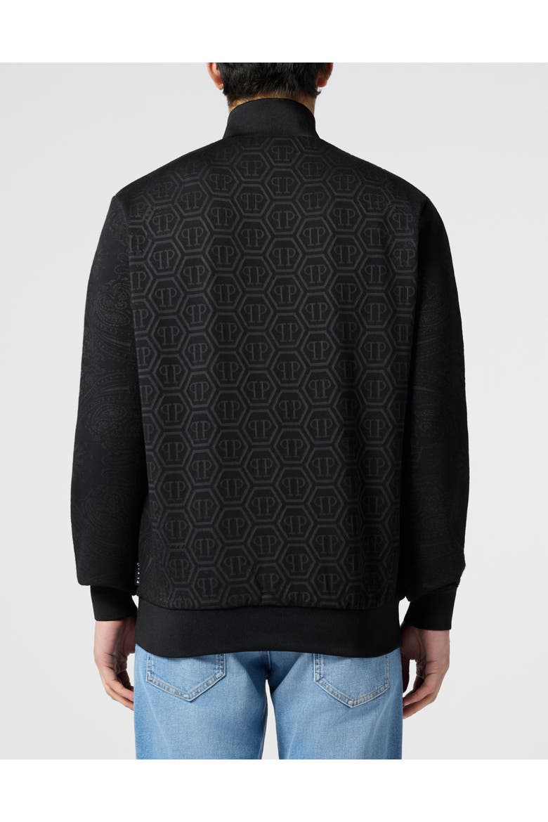 Tracksuit Jacket Jacquard Monogram Paisley Men, Alternate, color, black