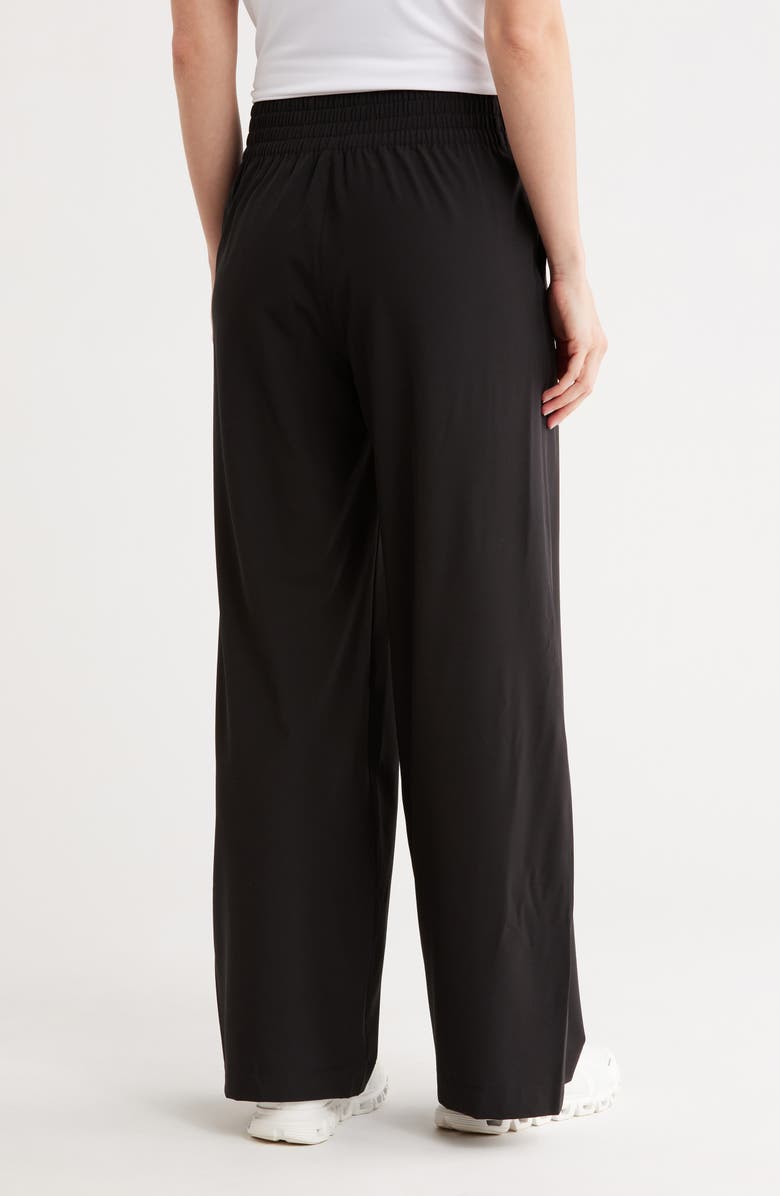 DKNY High Waist Wide Leg Pants, Alternate, color, Black