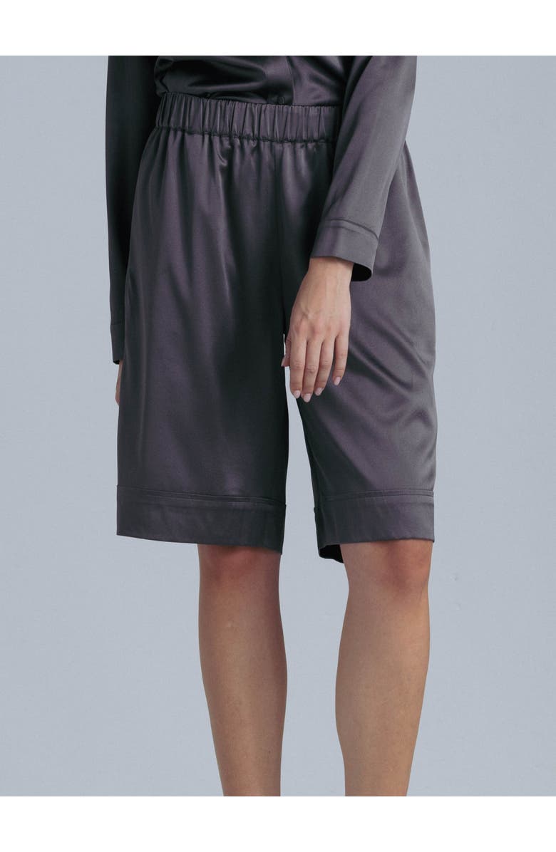 Alas Silk Bermuda Shorts, Main, color, Magic Grey
