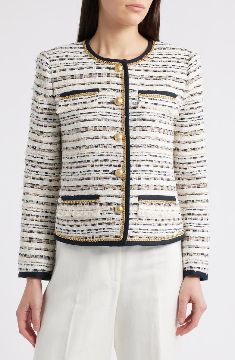 KOBI HALPERIN Chain Tweed Jacket, Alternate, color, 