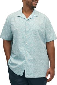 Brooks Brothers Big & Tall Non-Iron Leaf Print Sport Shirt