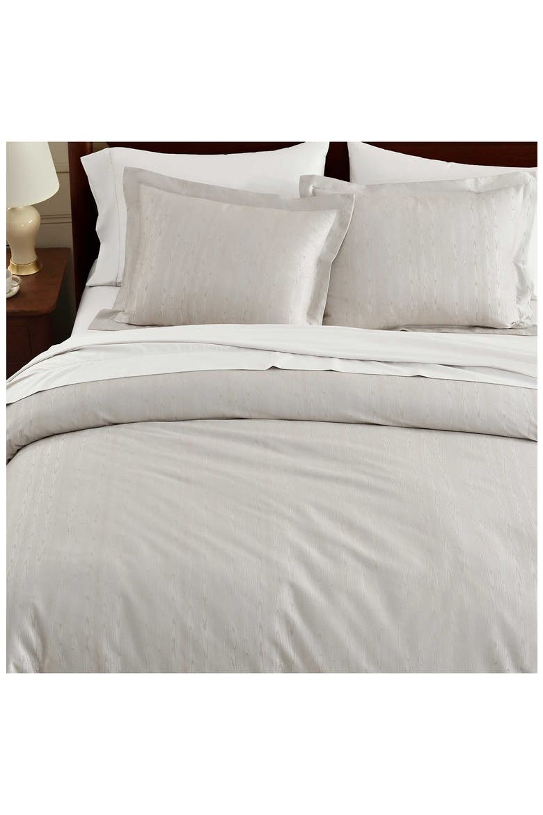 Faux Bois Jacquard Duvet Cover Set, Alternate, color, SILVER