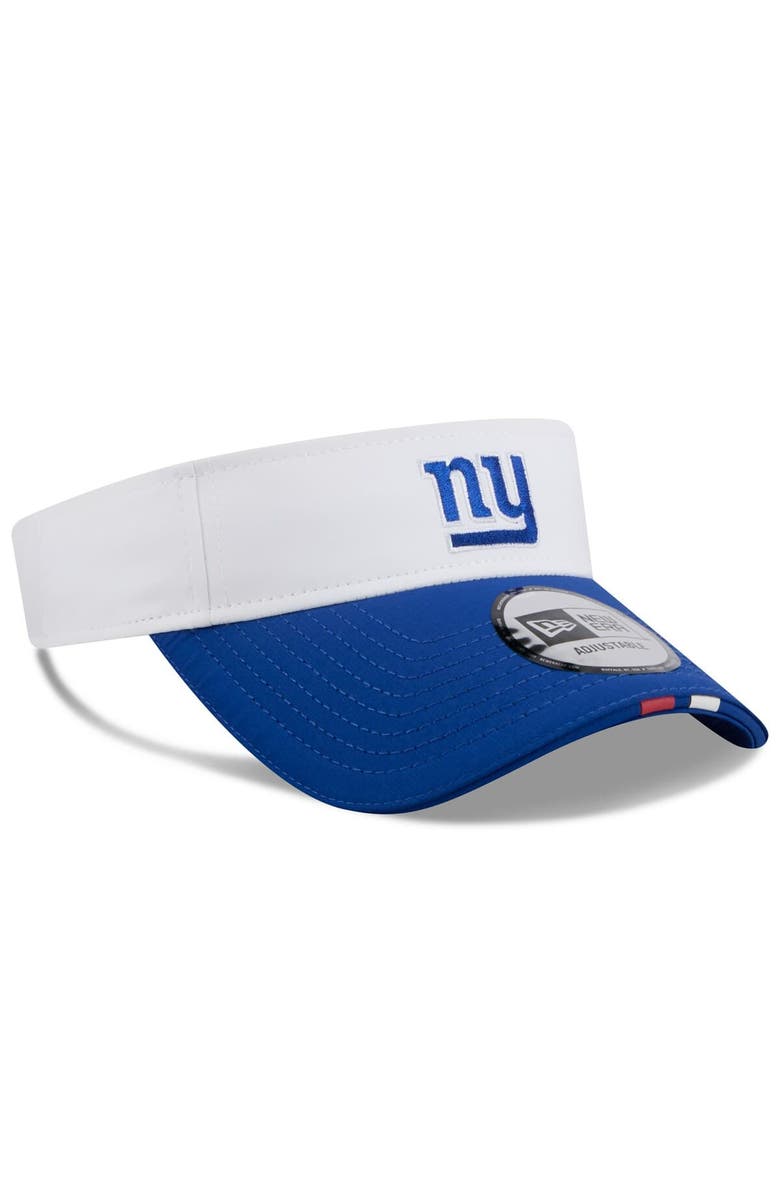 New Era Men's New Era White/Royal New York Giants 2025 NFL Training Camp Adjustable Visor, Alternate, color, White