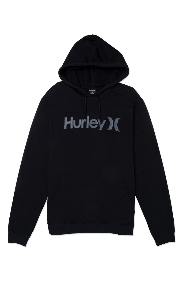 Hurley One & Only Logo Hoodie, Main, color, Black