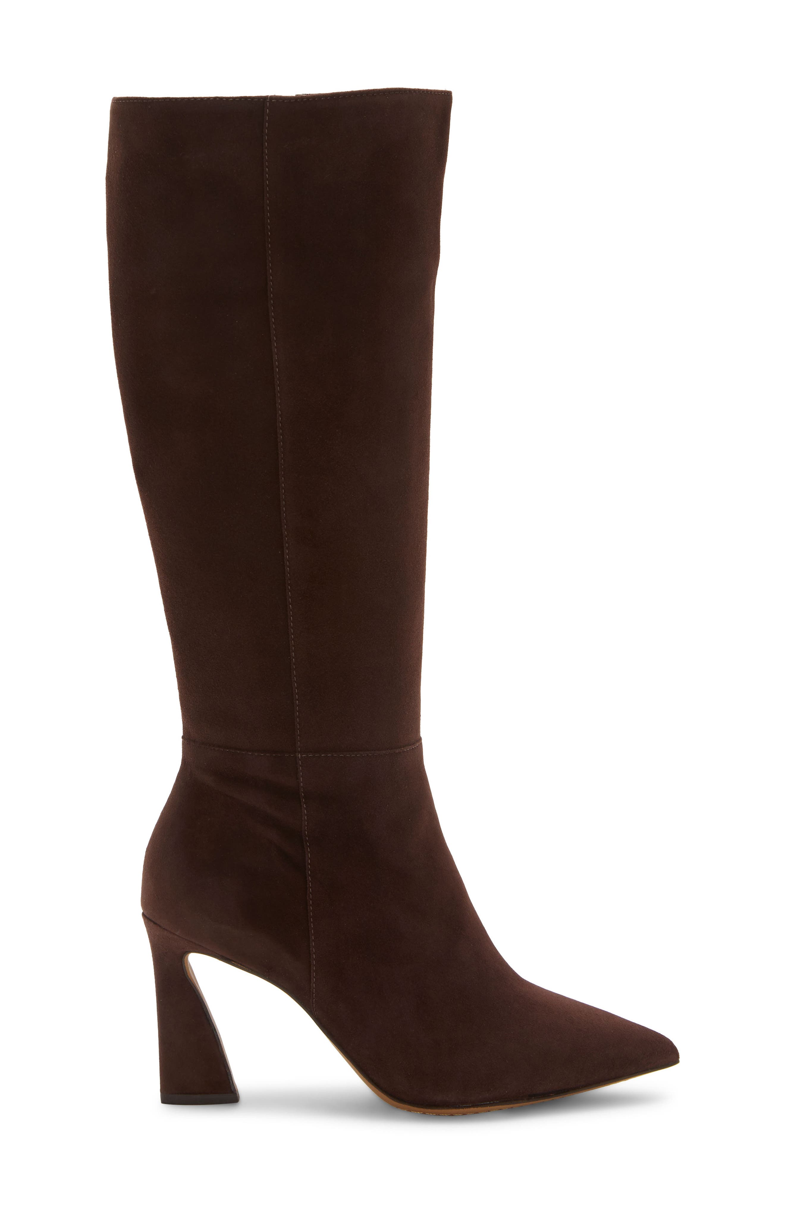 Tressara Pointed Toe Knee High Boot, Alternate, color, ROOT BEER