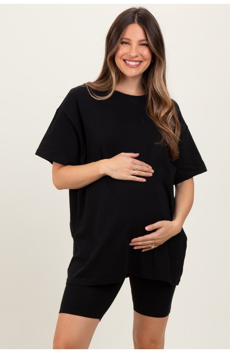 PinkBlush Biker Shorts Set, Main, color, Black