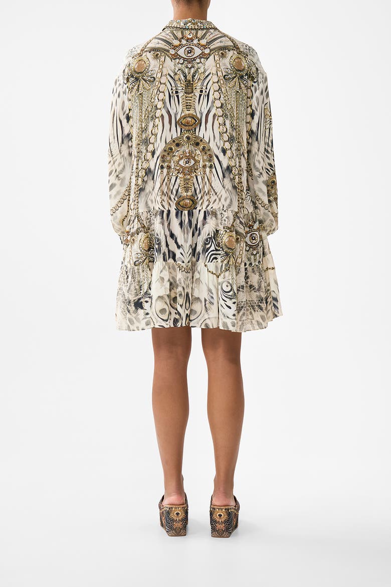 Long Sleeve Tiered Short Dress, Alternate, color, Lady Lionheart