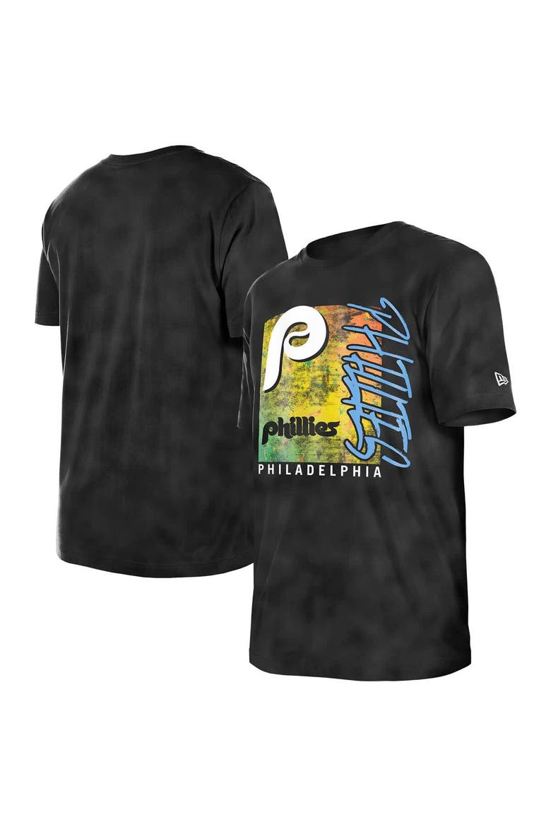 Women's New Era  Black Philadelphia Phillies Sport Classics Enzyme Wash  Oversized T-Shirt, Main, color, Black