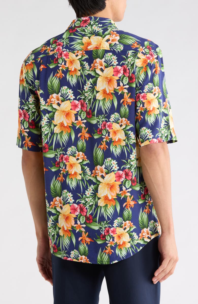 Tommy Bahama Veracruz Cay Procida Paradise Button Front Shirt, Alternate, color, Eclipse