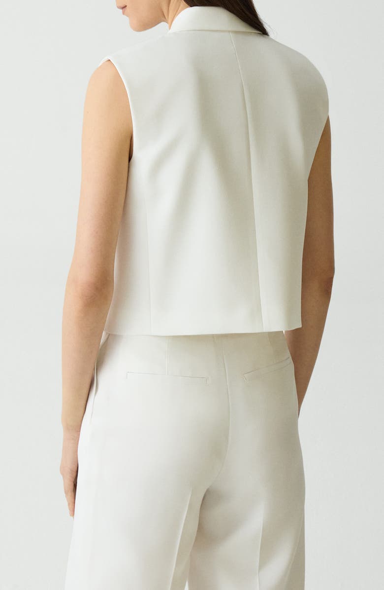 Theory Double Breasted Crop Vest, Alternate, color, Ivory