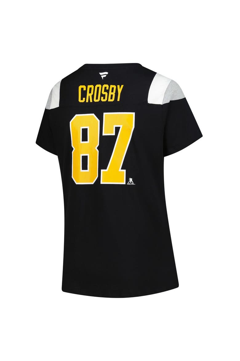 Women's Fanatics Sidney Crosby Black Pittsburgh Penguins Plus Size Name & Number Scoop Neck T-Shirt, Alternate, color, Black