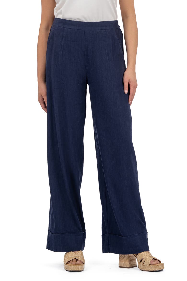 Meg High Waist Ankle Wide Leg Pants, Main, color, INK BLUE