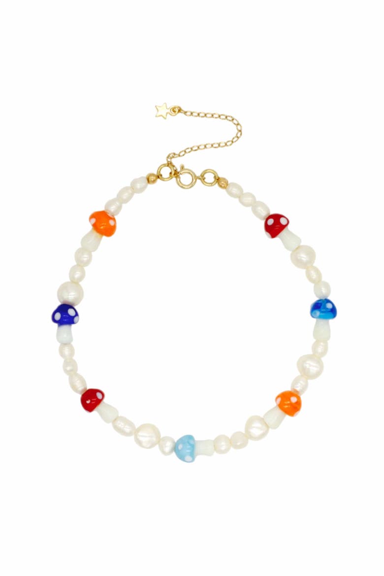 Pearl Mushroom Choker Necklace, Main, color, Multi Colored