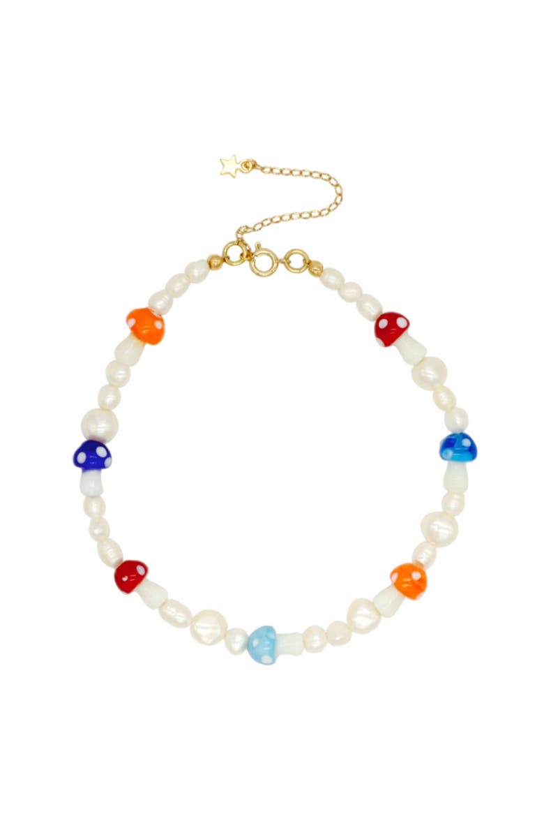 Velvet Luna Pearl Mushroom Choker Necklace, Main, color, Multi Colored