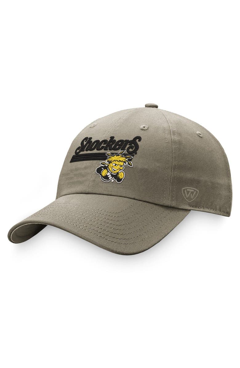 TOP OF THE WORLD Men's Top of the World Khaki Wichita State Shockers Slice Adjustable Hat, Main, color, Khaki