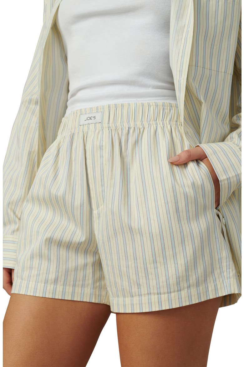 The High Rise Cotton Boxer Shorts, Alternate, color, ANISE FLOWER VARIG