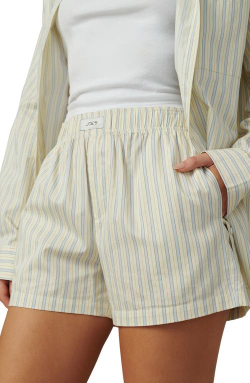 Joe's The High Rise Cotton Boxer Shorts In Anise Flower Varig
