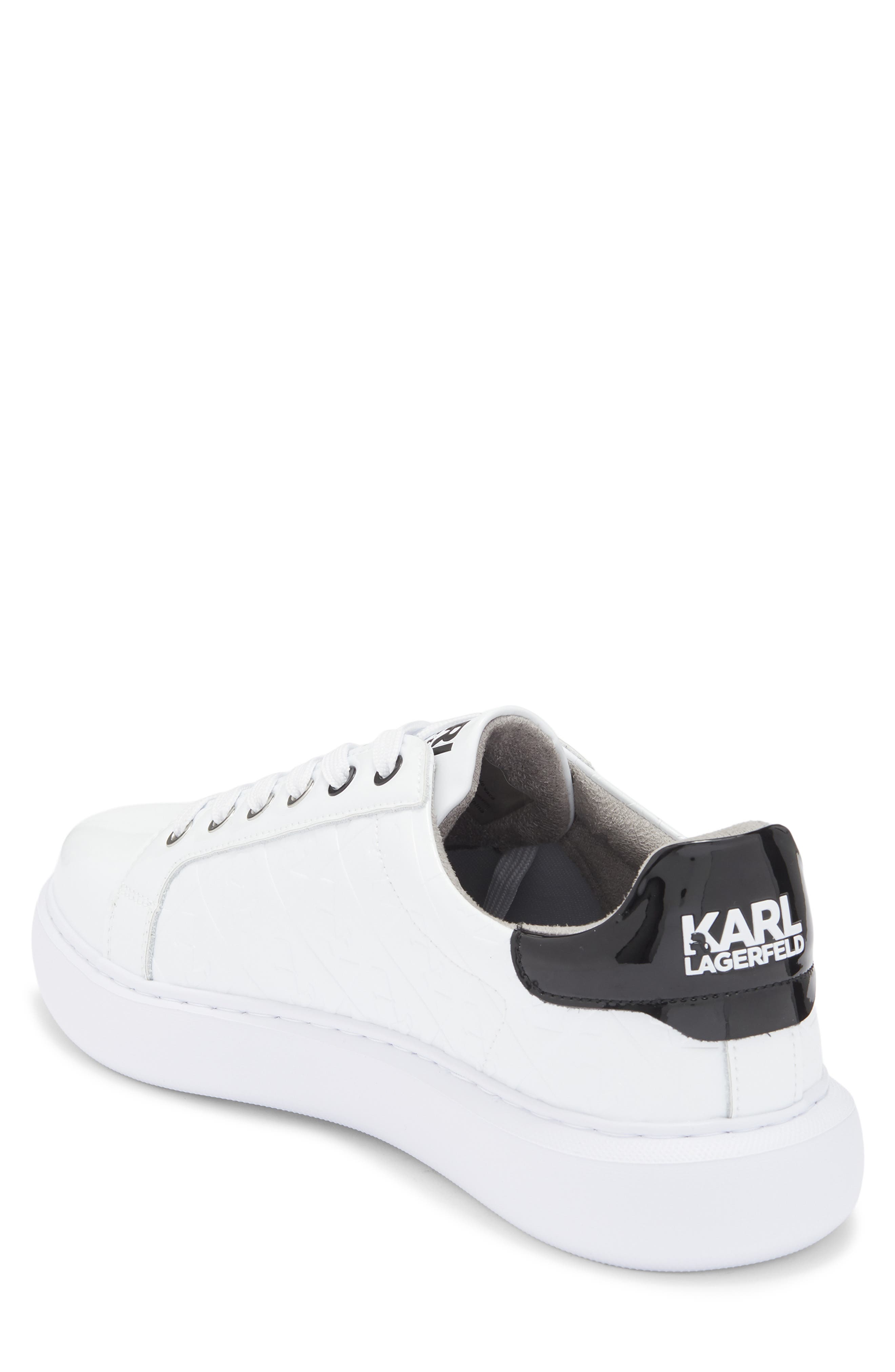 KARL LAGERFELD PARIS Karl Profile Low Top Sneaker, Alternate, color, White