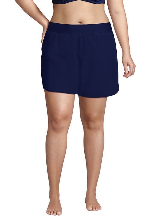 5" Quick Dry Elastic Waist Board Shorts Swim Cover-up Shorts with Panty