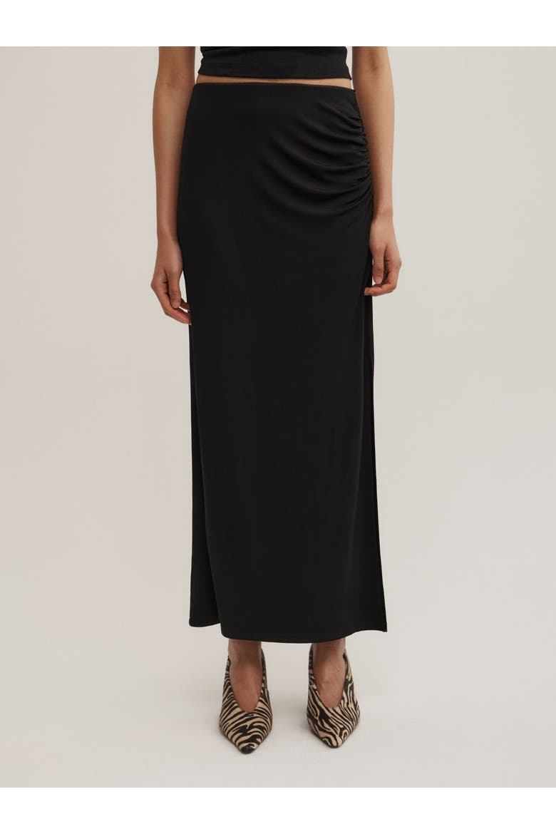Side Gather Skirt, Main, color, Black