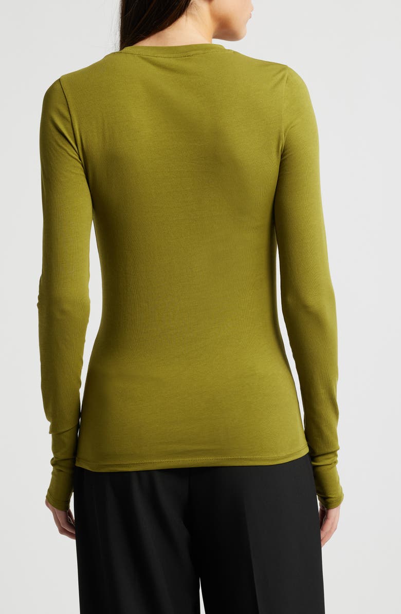 COS Slim Fit Long Sleeve Stretch Cotton Top, Alternate, color, 