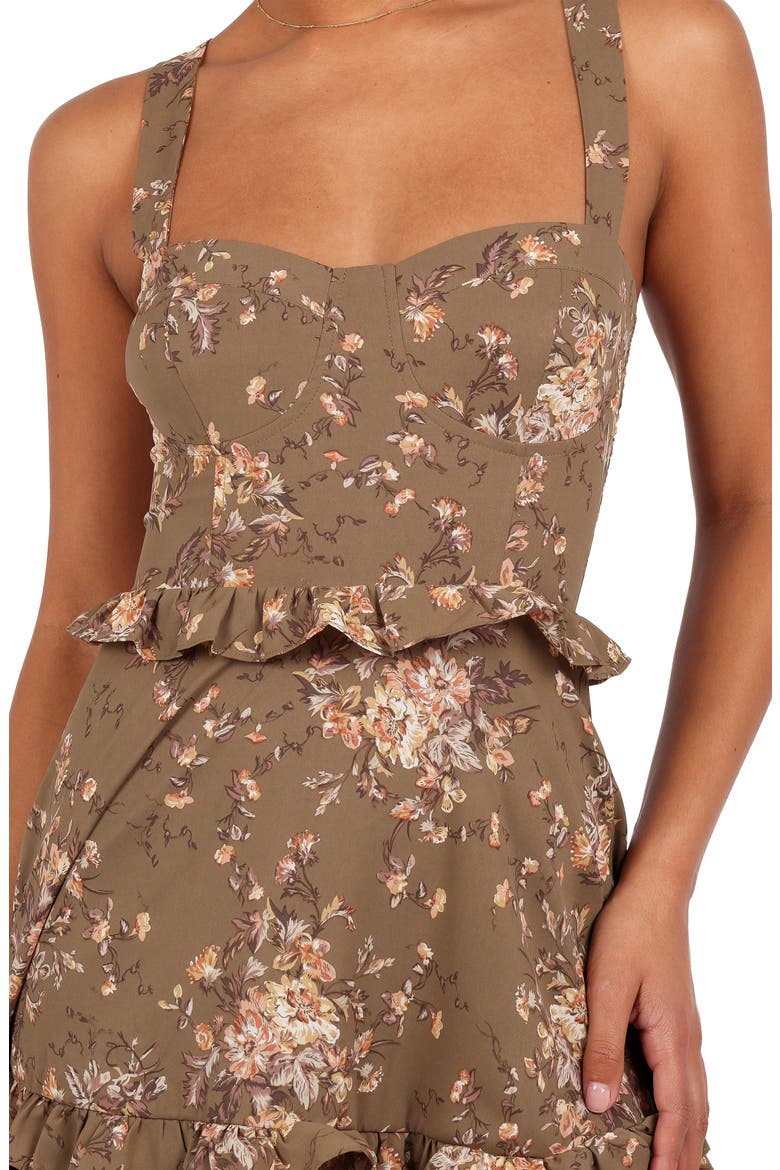 Lillee Tiered Maxi Dress, Alternate, color, OLIVE PRINT