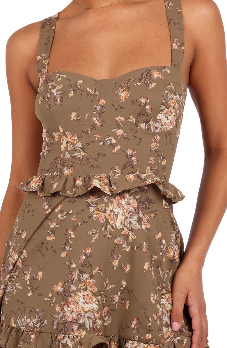 Petal & Pup Lillee Tiered Maxi Dress, Alternate, color, Olive Print